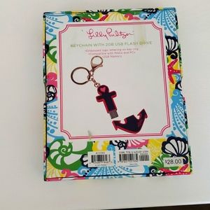 Lilly Pulitzer Keychain with flash drive